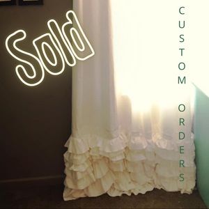 CUSTOM HANDMADE FRENCH RUFFLE CURTAINS